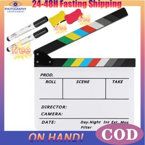 【IN&STOCK】ph Acrylic Film Clapperboard Plastic Movie Clapper Cutting Action Scene Caliper Board
