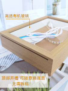 Glowing Mirror Photo Frame Hollow out DIY Material Kit Ambient Light Strip Modern Decorative Painting Home Decoration