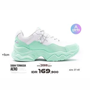 Aerostreet 37-40 Aurora Mint Mint Putih - Sepatu Sneakers Casual Sport Pria Wanita Aero Street