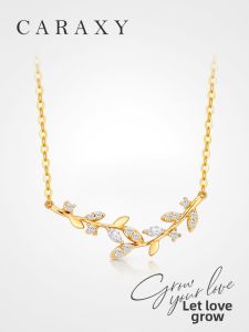 CARAXY | Cultivated Olive-shaped Diamond Necklace Pendant