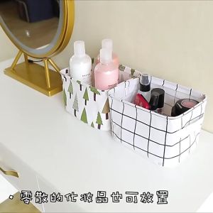 Keranjang Kain Mini Box Penyimpanan Barang Storage Multifungsi Motif Lucu