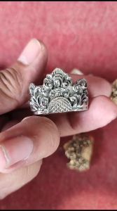Alpaka Variasi Gelang Akar Bahar Model Oval Ukir Jumbo