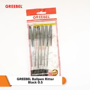 GREEBEL Pulpen Ballpen Pena & RITER 0.5 BLACK: Pilihan Terbaik untuk Kebutuhan Sehari-hari