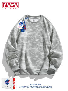 NASA WTAPS มัดย้อมผู้ชาย ลายพราง คอกลม เสื้อสเว็ตเชิ้ต หลวม แขนยาวพอดี ลำลอง เสื้อท่อนบน ฤดูใบไม้ผลิ ฤดูใบไม้ร่วง สไตล์ใหม่ อินเทรนด์ อเมริกัน หลวม ลำลอง แขนยาว เสื้อสเว็ตเชิ้ต