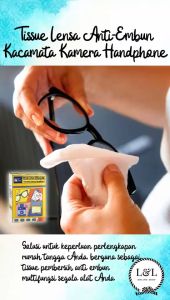 Tisu Pembersih Lensa Kacamata 1 Box 100 pcs Tissue Lap Anti Embun Fog Wipes For Glasses