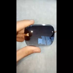 Kacamata Rimless Tanpa Bingkai Frame Lensa Fashion Normal Untuk Pria Wanita Remaja Dewasa Warna Hitam Anti Silau Cocok Untuk Di Outdoor Pantai Hiking OOTD Keren - BISA COD