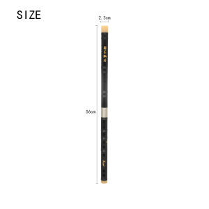  SLADE Handmade Professional Old Rosewood Bamboo Flute (Dizi) Double Copper Joints Resin Inlay Cloth Box 5 Keys (C D E F G)