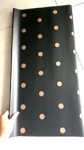 Kertas Buket Bunga Motif Polkadot Korean Premium Cotton Waterproof KB093