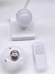 1Set Wireless Remote Control Light Bulb Socket E27 Screw LED Bulb Holder Timing Socket Switch