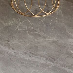 Meja Tamu Daun Besi Gold Top Marmer Krem