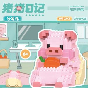 Đồ Chơi Lắp Ráp Mô Hình Hoạt Hình Lala Brother Piggy Diary Đồ Trang Trí Cho Trẻ Em Đồ Chơi Lắp Ráp Khối Hạt Nhỏ Đồ Chơi Dành Cho Lứa Tuổi Từ 7-14