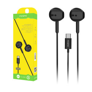 Tangle-free Type-C Wired Earbuds Line Control High Quality Sound Semi-in-ear
