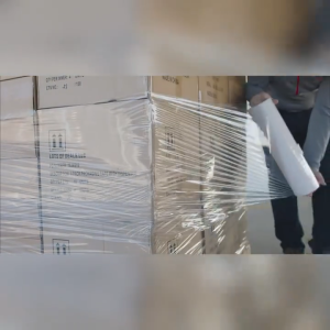 Stretch Film Clear / Black Heavy Duty Plastic Packaging Wrap for Parcel Box Pallet Wrapping