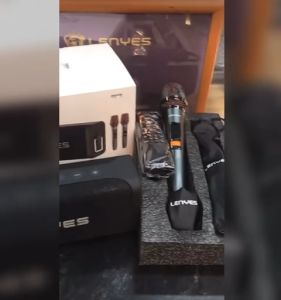 S829 - Speaker LENYES S-829 80W Portable KTV Wireless Speaker + Microphone Karaoke Bluetooth 5.0 Heavy Bass TWS