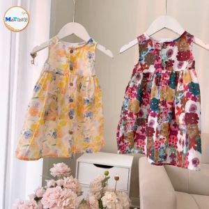 VÁY BÉ GÁI SÁT NÁCH HOA PHỐI TÚI - MT2336