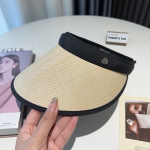New Hi Wicker UPF50+ Womens Sunscreen Hat Large Brim Empty Top Hat Outdoor Travel UV Protection Hat Casual Style Spring Summer