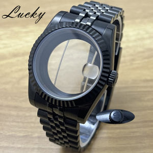 36mm 40mm Fluted Curved Watch Case Sapphire Crystal For NH35 NH36 NH38 NH34 Movement Fit 28.5 Dial Jubilee Bracelet