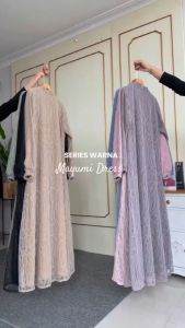 MAYUMI DRESS MIX BRUKAT ARMANY SILK BUSUI FRIENDLY SIZE M L XL XXL DRESS KONDANGAN DRESS PESTA DRESS SERAGAMAN KELUARGA GAMIS WANITA MUSLIM KONDANGAN BY KEYCLO