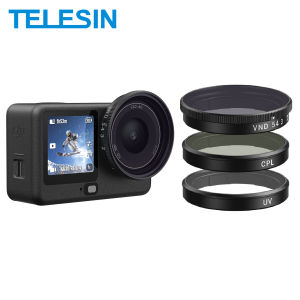 TELESIN Lens Filter for DJI OSMO Action 6 CPL ND8 ND16 ND32 UV VND Quick Release Filter Frame For DJI Action 6 Lens Filter Set