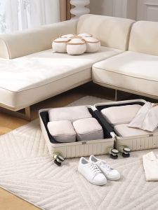 6 in 1 Travel Storage Bag Thicken Waterproof Zipper Packing Cubes Luggage Organizer Pouch Organizer Portable Suitcase Bag Compression Travel Storage Sorting Bags