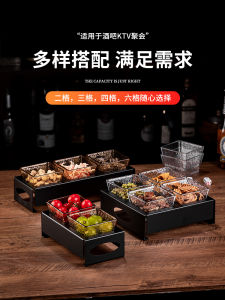 Creative Minimalist New Style Stainless Steel Fruit Tray Bar KTV Special Snack Storage Plate Divider for Restaurant Catering