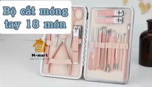 Bộ Dụng Cụ Làm Móng Nail 18 Món Kèm Hộp Đựng Bộ Cắt Tỉa Móng Tay Chân Tiện Lợi