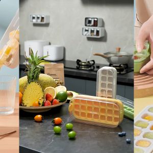 ECOCO Press Ice Box (14 grids) White - Cetakan es batu food grade anti pecah praktis modern