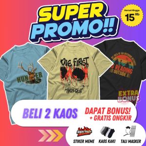 Kaos Distro Pria Keren Murah – Beli 2 Bonus + Gratis Ongkir | Motif Terbaru 2025
