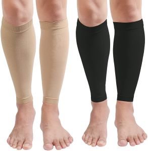 1Pair Medical Grade Calf Compression Sleeves Shin Splint Support Leg Compression Stockings for Recovery Varicose Veins Running Cycling