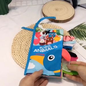 WONDER Animal Cloth Book Mainan Edukasi dengan bunyi | Cloth Book sensory Play motif hewan lucu