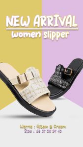 Sandal Slop Fashion Korean Style Working Wedges - 07 / Sandal Kekinian Terbaru 2024