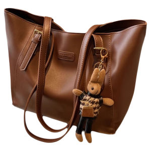 Aicheng Large Capacity Simple Design Women's Shoulder Bag 2024 New Style Commuter Tote Bag for College Students Fashionable Shopping Bag