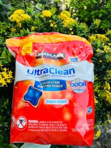 Mẫu mới dạng túi . Viên giặt Kirkland Ultra Clean 152 viên 3.04kg của Mỹ