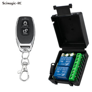 Công Tắc Điều Khiển Từ Xa Không Dây 2 Kênh 433 MHz 12V/24V Với Hai Chìa Khóa Điều Khiển Cho Đèn Chiếu Sáng Cửa Nhà Để Xe Và Điều Khiển Rèm