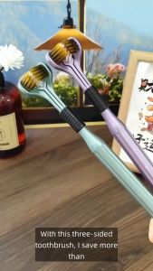 Three Sided Toothbrush: High Quality Dental Care & 360° Efficient Oral Cleaning