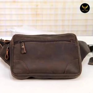 Tas Waistbag Kulit Pria Cowok Tas Selempang Kulit Pria Tas Slempang Kulit Pria Laki laki KONAN Dari Kulit Sapi Premium
