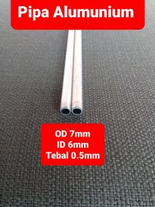 Pipa Alumunium Paket 6 Batang//7mm 8mm 95mm 12.5mm//Panjang 50cm 100cm