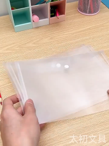 F03 เเฟ้มกระดุมสีใส 3 ขนาด A4A5A6 เเฟ้มใส่เอกสาร พลาสติก คุณภาพดีสำหรับใส่เอกสาร