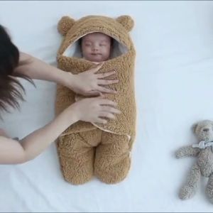 FANNA - Selimut Bayi Nweborn Sleepsack Soft Blanket - Bedong Instant Wool Kana