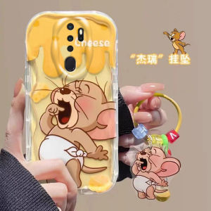 Creative Silicone Protective Case for Oppoa11 And A11x Cartoon Style Womens Phone Cover Cute Jerry Mouse Full Edge Protection Anti-Fall