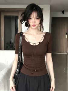 Áo Thun Cổ U Tay Ngắn Phù Hợp Với Người Mập Mùa Hè