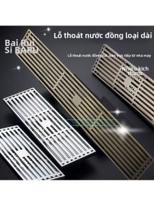 Nắp Thoát Nước Hình Chữ Nhật Dài Bằng Đồng Chịu Lực Kháng Mùi