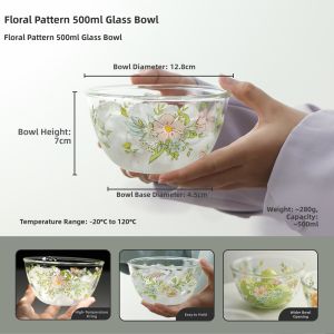 LOTUS BLUE | Microwave-safe Glass Bowl for Family 2026 New Version