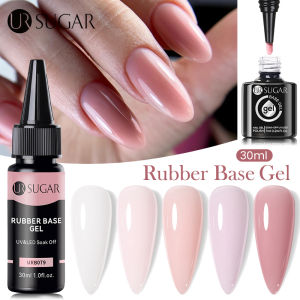 UR SUGAR 30ml Nude Rubber Base Gel No Wipe Top Coat Refill Package Big Volume Semi-permanent Varnish UV LED Nail Art Manicure