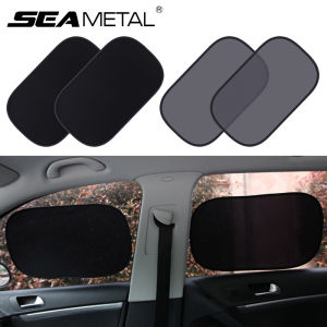 SEAMETAL 2pcs Car Side Window Sunshade Cover Electrostatic Self Adhesive Mesh Film Sun Shade Curtain Summer Car Protection Cover
