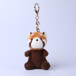 Adorable Red Mountain Original Little Panda Keychain Plush Backpack Doll Creative Personalized Toy Pendant Japanese Style