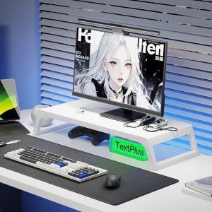 เคสคอมพิวเตอร์แบบยกระดับเรียบง่ายและโมเดิร์นสำหรับหน้าจอคอมพิวเตอร์โน้ตบุ๊กแบบมีชั้นสำหรับตกแต่งโต๊ะทำงานในห้องทำงาน