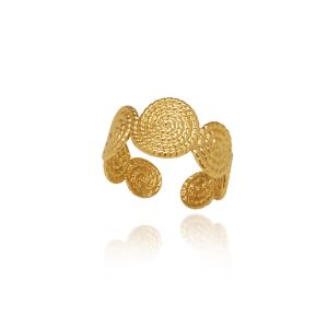 Coiled Rope Statement Ring • Waterproof Non-Fade Tarnish • Fashion For Women Men RG448 Solis Jewelry