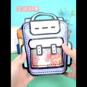 Gift Bag [20Pcs] School Bag Ziplock Zipper Plastic Bag Goodies Snacks Cartoon Gift Bag Packaging Door gift Beg
