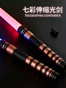 🇸🇬 [READY STOCK]7Color Switchover Retractable Induction Lightsaber Toys Star Wars Laser LED Sword Set Childrens Toy